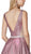 Cinderella Divine - KC19053 Embellished Plunging V-neck Ballgown In Pink
