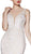 Cinderella Divine - KC19067 Sleeveless Deep V neck Embellished Gown In White and Nude