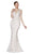 Cinderella Divine - KC19067 Sleeveless Deep V neck Embellished Gown In White and Nude