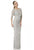 Terani Couture - 1611M0630A Embellished Bateau Sheath Dress in Silver