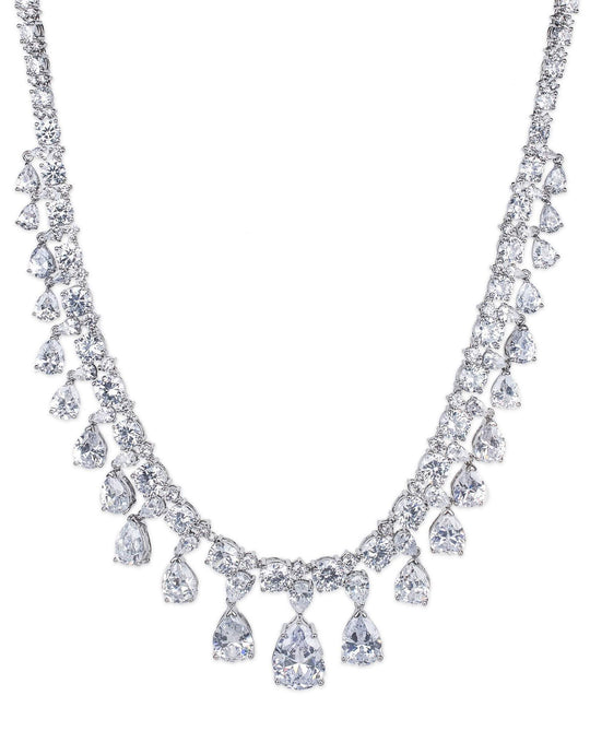 CZ By Kenneth Jay Lane - The Vanderbilt Necklace In Silver