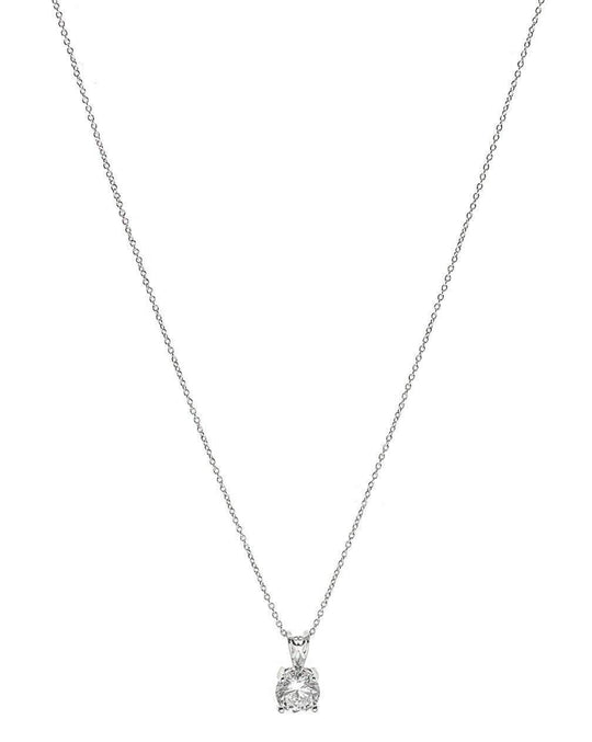 CZ by Kenneth Jay Lane - Classic Round Pendant Necklace