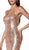 Cinderella Divine - KV1026 Sequined Long Mermaid Dress With Train In Pink and Gold
