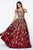 Cinderella Divine - KV1034 Beaded Lace Sweetheart Ballgown In Red and Gold