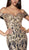 Cinderella Divine - Off Shoulder Beaded Lace Tulle Mermaid Gown KV1035 In Black and Gold