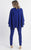 MNM COUTURE - L0025 Cape Sleeve Ankle Length Jumpsuit In Blue