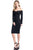 Rachel Allan LBD - L1121 Long Sleeve Off Shoulder Jersey Dress in Black