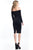 Rachel Allan LBD - L1121 Long Sleeve Off Shoulder Jersey Dress in Black