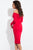 Rachel Allan LBD - L1121 Long Sleeve Off Shoulder Jersey Dress in Red