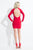 Rachel Allan LBD - L1123 Embellished High Sheath Dress in Red