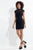 Rachel Allan LBD - L1126 Bedazzled High Sheath Dress in Black