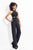 Rachel Allan LBD - L1131 Crossed Halter Jumpsuit in Black