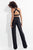 Rachel Allan LBD - L1131 Crossed Halter Jumpsuit in Black