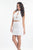 Rachel Allan LBD - L1135 Two Piece Halter Sheath Dress in White