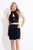 Rachel Allan LBD - L1135 Two Piece Halter Sheath Dress in Black