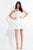 Rachel Allan LBD - L1137 Strapless Pleat Accented A-Line Dress in White