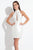Rachel Allan LBD - L1146 Embellished Halter Sheath Dress in White