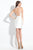 Rachel Allan LBD - L1146 Embellished Halter Sheath Dress in White