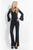 Rachel Allan LBD - L1156 Bell Sleeve Beaded Lace Jumpsuit in Black