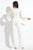 Rachel Allan LBD - L1156 Bell Sleeve Beaded Lace Jumpsuit in White