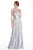 Aspeed Design Cap Sleeve Floral Lace Mother of Bride Dress L1711 In Silver