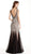 Dazzling Deep V-neck Trumpet Prom Dress