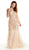 Dazzling Deep V-neck Trumpet Prom Dress