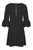 Nina Leonard - L6832B Balloon Hem Quarter Length Sleeve Shift Dress In Black