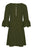 Nina Leonard - L6832B Balloon Hem Quarter Length Sleeve Shift Dress In Green