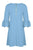Nina Leonard - L6832B Balloon Hem Quarter Length Sleeve Shift Dress In Blue