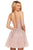 Sherri Hill - 53099 Beaded Lace Short Tulle A-line Dress In Pink
