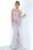 Jovani - 67376 Strapless Ruffle Detailed Sheath Dress In Gray