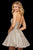 Sherri Hill - 52971 Short Strapless Glitter Knit A Line Dress In Neutral and Silver