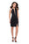 La Femme - 26657 Strappy Illusion Jewel Cocktail Dress in Black