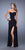 La Femme - 21115 Embroidered Sweetheart Sheath Dress in Black