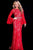 JVN58144 Long Bell Sleeve Embellished Lace Gown