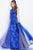JVN58023 Embroidered Cap Sleeve A-line Dress