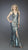 La Femme - Printed Sleeveless V-neck Long Trumpet Gown 14148 in Blue