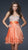 La Femme - Bejeweled Sweetheart Chiffon A-line Dress 16541 In Orange