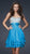 La Femme - Bejeweled Sweetheart Chiffon A-line Dress 16541 In Blue