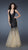 La Femme - Halter Style Deep V Neck Shimmering Mermaid Gown 16804 In Black and Neutral