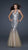 La Femme - Halter Style Deep V Neck Shimmering Mermaid Gown 16804 In Silver and Neutral