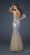 La Femme - Halter Style Deep V Neck Shimmering Mermaid Gown 16804 In Silver and Neutral