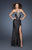 La Femme - 18456 Sequined Jewel Ornate Gown In Black