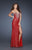 La Femme - 18456 Sequined Jewel Ornate Gown In Red