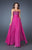 La Femme - 18584 Sequined A-Line Chiffon Gown In Pink