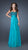 La Femme - 18584 Sequined A-Line Chiffon Gown In Blue and Green