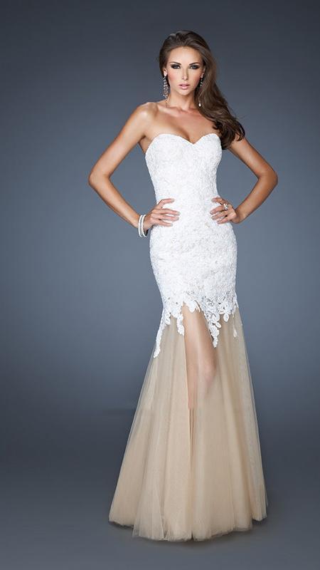La Femme - 18951 Prom Dress in White