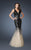 La Femme - 19097 Sequined Sleeveless V Neck Mermaid Gown In Black
