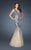 La Femme - 19097 Sequined Sleeveless V Neck Mermaid Gown In Silver